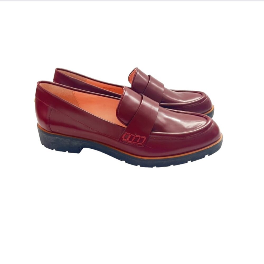 Kate Spade NY Burgundy Leather Oxford Loafers